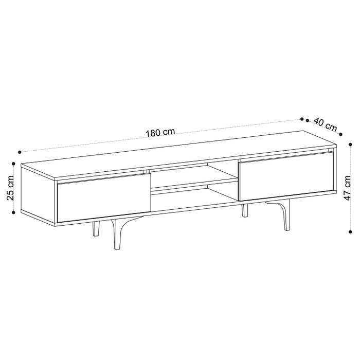 Hanah Home Artemis Soporte para Televisión Roble Hanah Home Artemis Soporte para Televisión Roble